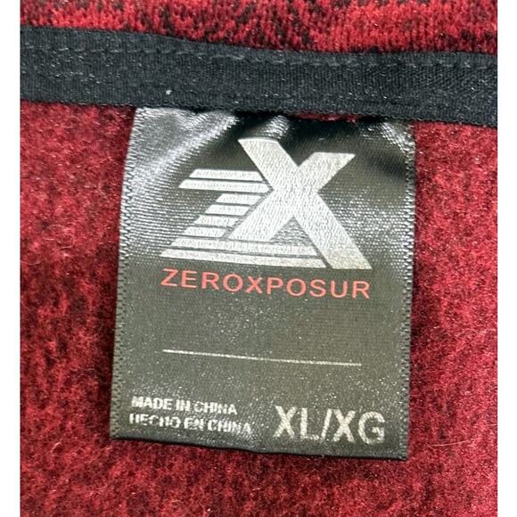 ZeroXposur Men's XL Gray Cranberry Black Trim Half Zip Pull Over Stretch Wrist - Picture 6 of 7